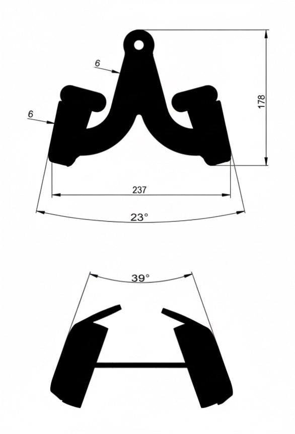 Poignée ergonomique 237mm