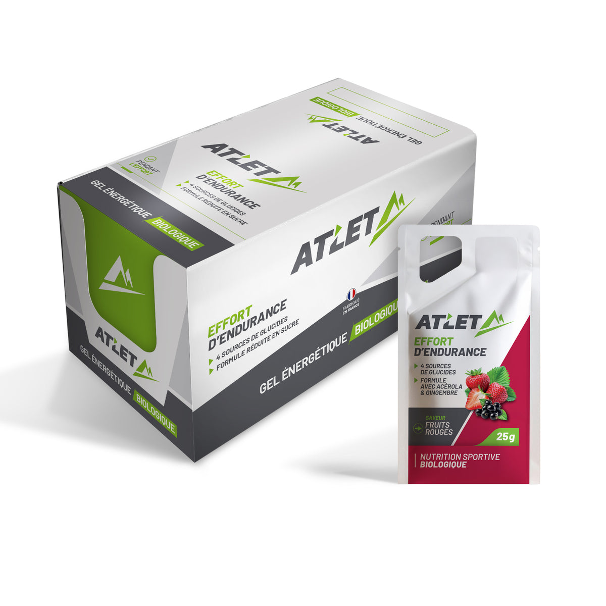 Pack de 45 Gels Energétiques Fruits Rouges Bio