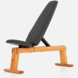 WeightBench Merisier Cuir Noir