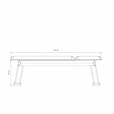 WeightBench Chêne Vintage Cuir Noir